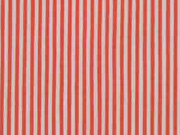 Elastischer Blusenstoff Streifen, rot wei�