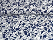 Viskose gro�e Bl�tter, wei� dunkelblau