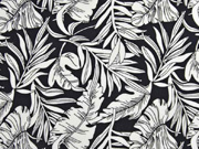 Viskose gro�e Bl�tter, wei� schwarz