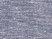 Baumwolle Leinen, dunkelblau wei� meliert