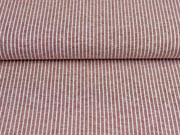 RESTST�CK 67 cm Leinen Viskose Nadelstreifen, dunkelrot meliert