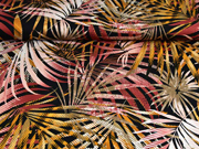 RESTST�CK 98 CM Viskosejersey gro�e Palmbl�tter, rotbraun schwarz