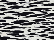Viskosejersey Tierprint, schwarz creme