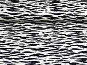Viskosejersey Tierprint, schwarz creme