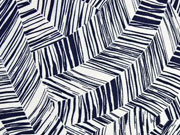 Viskosejersey grafisches Muster Striche, dunkelblau wei�