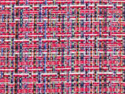 Boucle Stoff Glitzergarn gewebt, rot