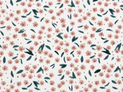 Baumwollstoff kleine Bl�mchen, altrosa wei�