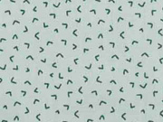 Baumwollstoff kleine Pfeilspitzen, petrol mint