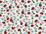 Baumwollstoff Streubl�mchen, wei�