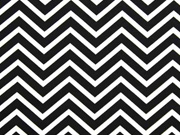 Baumwollstoff Zickzack, schwarz wei�