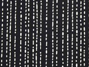 Baumwollstoff Striche, wei� schwarz