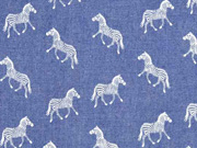 Chambray Zebras, wei� jeansblau