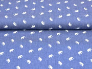 Chambray Elefanten, wei� jeansblau
