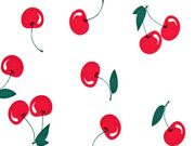 Jersey mit Duft Kirschen, rot wei�