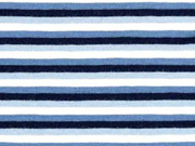 Jersey Ringelstreifen 3 mm garngef�rbt, dunkelblau jeansblau wei�