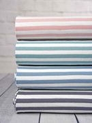 Jersey Streifen 1 cm garngef�rbt, altrosa wei�