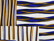 Viskose Linien Rechtecke italienischer Stil, blau camel wei�