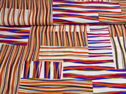 Viskose Linien Rechtecke  italienischer Stil, rot camel wei�