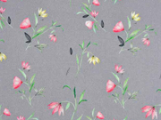 Baumwolle Blumen, grau