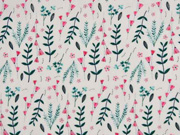 Baumwolle Zweige Blumen, hellrosa