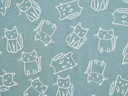 Jersey Katzen Doodle Cats, wei� altmint