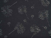 Jersey Pusteblumen, glitzer dunkelgrau