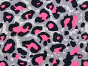Nicky Velour Leopardenmuster, neonpink grau
