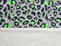 Nicky Velour Leopardenmuster, neongr�n grau