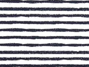 Baumwollstoff unregelm��ige Streifen, schwarz wei�