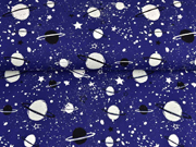 Jersey Weltall Planeten Sterne Glow in the Dark, marineblau