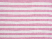 Musselin Streifen, cremewei� rosa