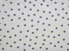 RESTST�CK 34 cm Musselin Double Face Punkte, wei� dunkelblau