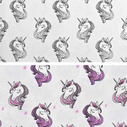 Jersey Einhornk�pfe Magic UV-Licht Farbeffekt, wei�