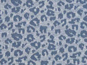 Jacquard Jersey Leopardenmuster, jeansblau
