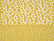 Jacquard Jersey Leopardenmuster, senfgelb