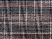 Jacquard Jersey Glencheck, beige weinrot schwarz wei�