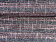 Jacquard Jersey Glencheck, beige weinrot schwarz wei�