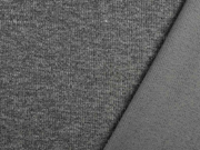 Strickstoff Rippenstruktur, grau meliert