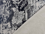 Wildlederimitat Animal Print Foliendruck, schwarz beige