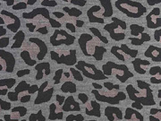 Punto di Roma Heavy Stretchjersey Leomuster, altrosa mittelgrau