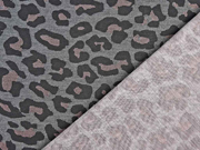 Punto di Roma Heavy Stretchjersey Leomuster, altrosa mittelgrau