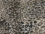 Strickjersey kleines Leopardenmuster Glitzer, beige