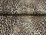 Strickjersey Leopardenmuster Glitzer, beige