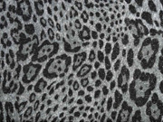 Strickjersey Leopardenmuster Glitzer, grau