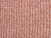 Strickstoff Chenille gerippt uni , altrosa