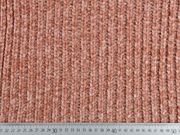 Strickstoff Chenille gerippt uni , altrosa