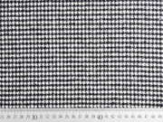 Mantelstoff Glencheck Hahnentritt Doubleface, wei� schwarz