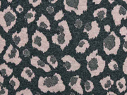 Jacquard Jersey Leomuster, hellrosa dunkelgrau