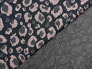 Jacquard Jersey Leomuster, hellrosa dunkelgrau