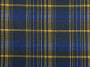 Jacquard Jersey gro�es Karo, mittelblau ocker dunkelgrau